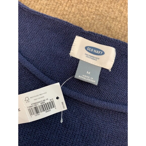 Old Navy Sweater Womens M Long Sleeve Roll Neck Color-Block Pullover Casual Knit - Picture 7 of 8